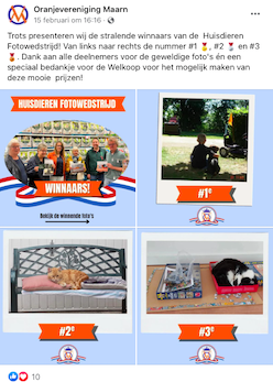 Facebook post Oranjevereniging Maarn